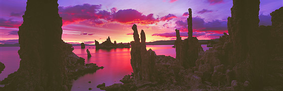 Fine Art Panorama Landscape Photography Brilliant Sunrise At Mono Lake, Eastern Sierra